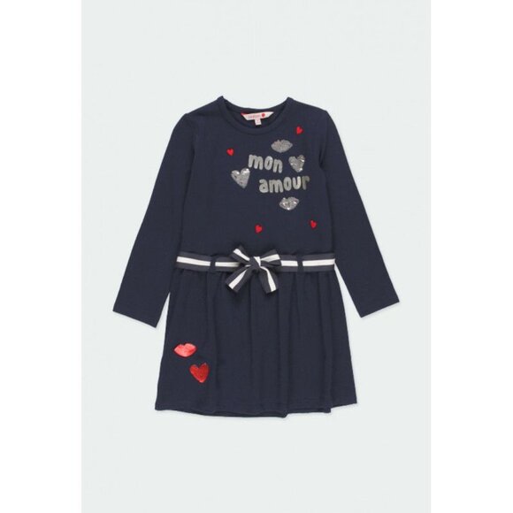 Boboli - Navy Reversible Sequin Dress with Tights, size 12 - Picture 6 of 8